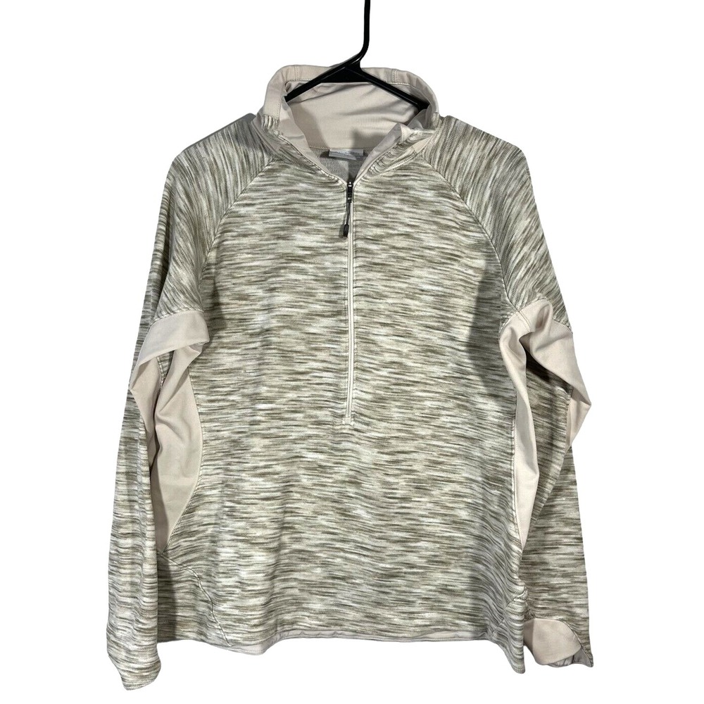 Columbia Women's 1/2 Zip Long Sleeve Pullover Jacket Sweater XL See Measurements